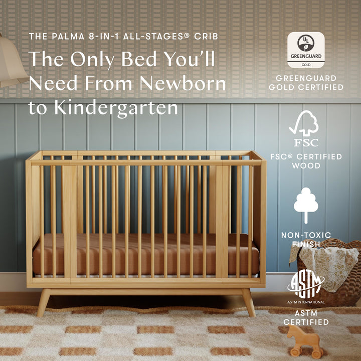 Babyletto Palma 8-in-1 Convertible All-Stages Crib with Bassinet & Toddler Bed Kits