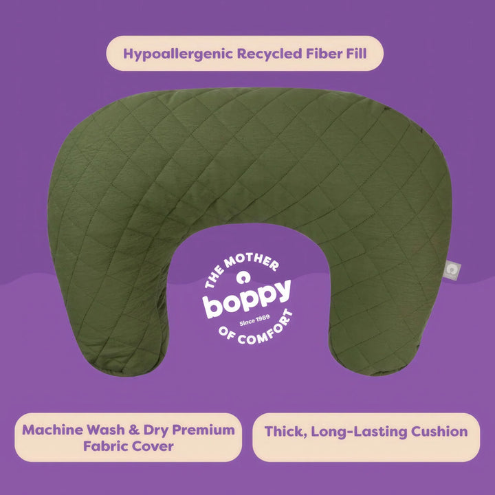 Boppy Nursing Pillow Luxe - Quilted Moss