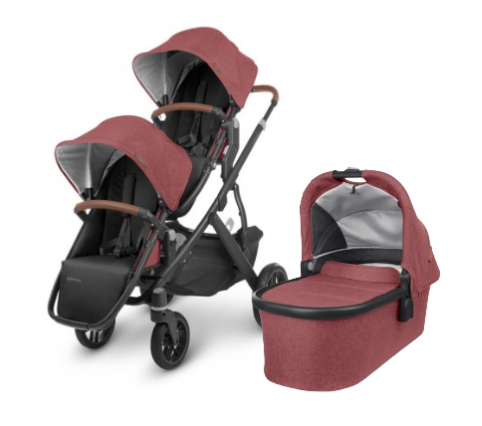 UPPAbaby VISTA V2 Double Stroller Bundle with Rumble Seat V2 - Lucy