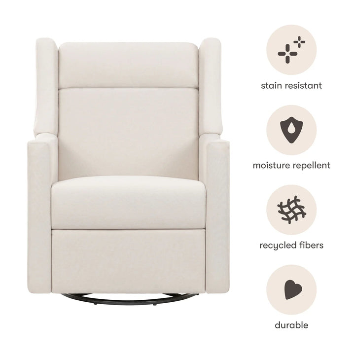 BabyLetto Kiwi Deluxe Power Recliner and Swivel Glider with Heat and Massage
