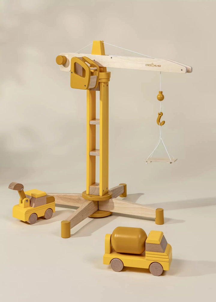 Coco Village Wooden Construction Crane