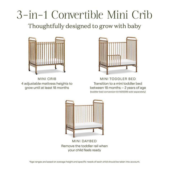 Namesake Abigail 3-in-1 Mini Crib