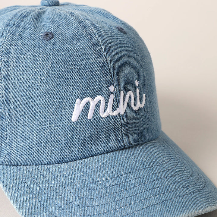 Mini Embroidered Kids Denim Hat