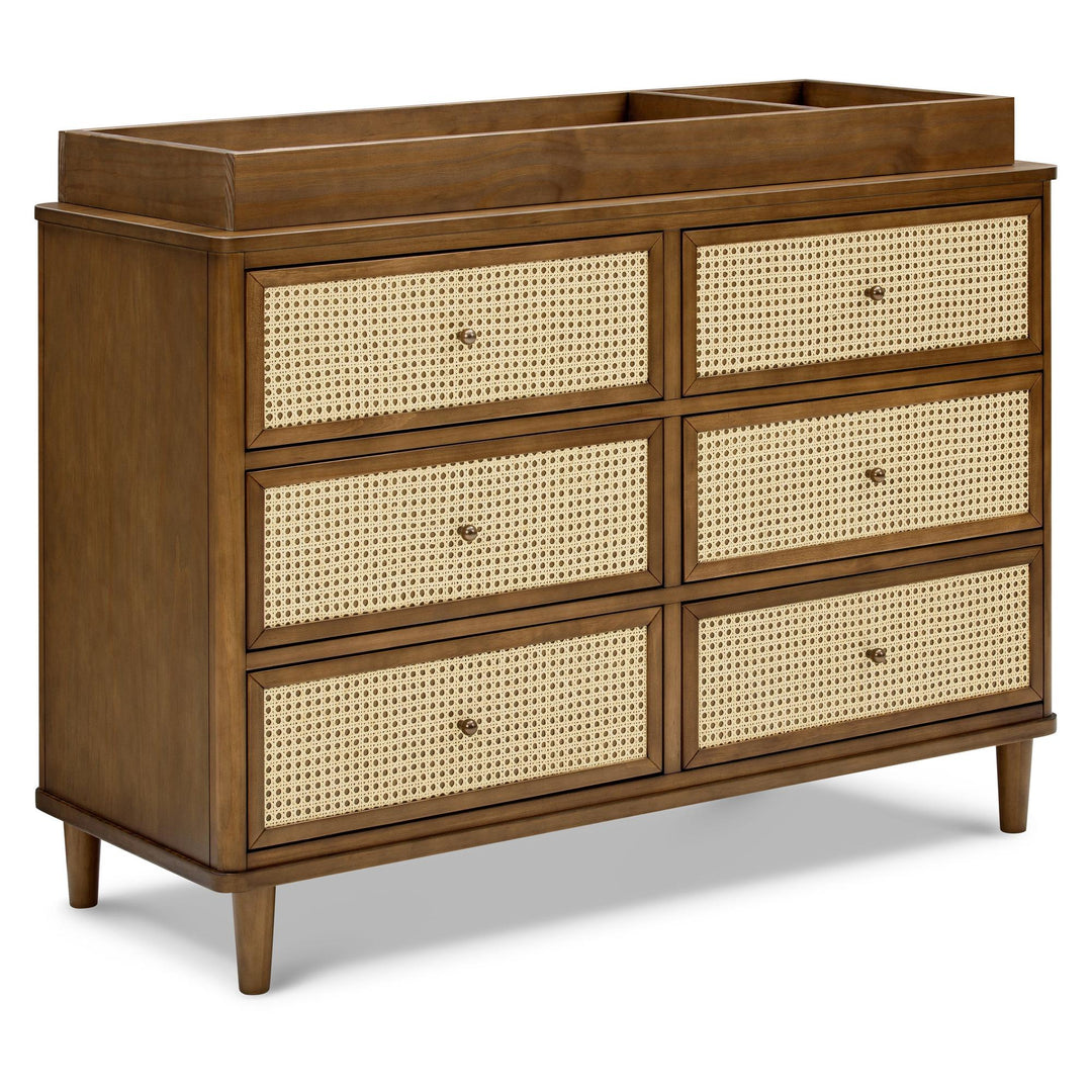 namesake dresser Eloise 7 Drawer Assembled Dresser French Sage and Performance Sand Eco-Weave