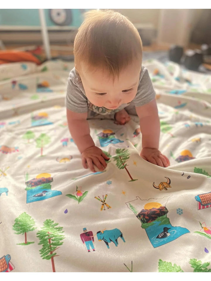 Minnesota Home Town Swaddle Blanket