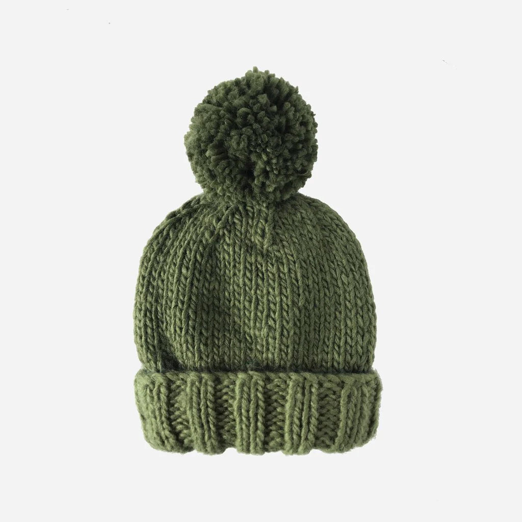 SALE! Blueberry Hill Olive Classic Pom Hat