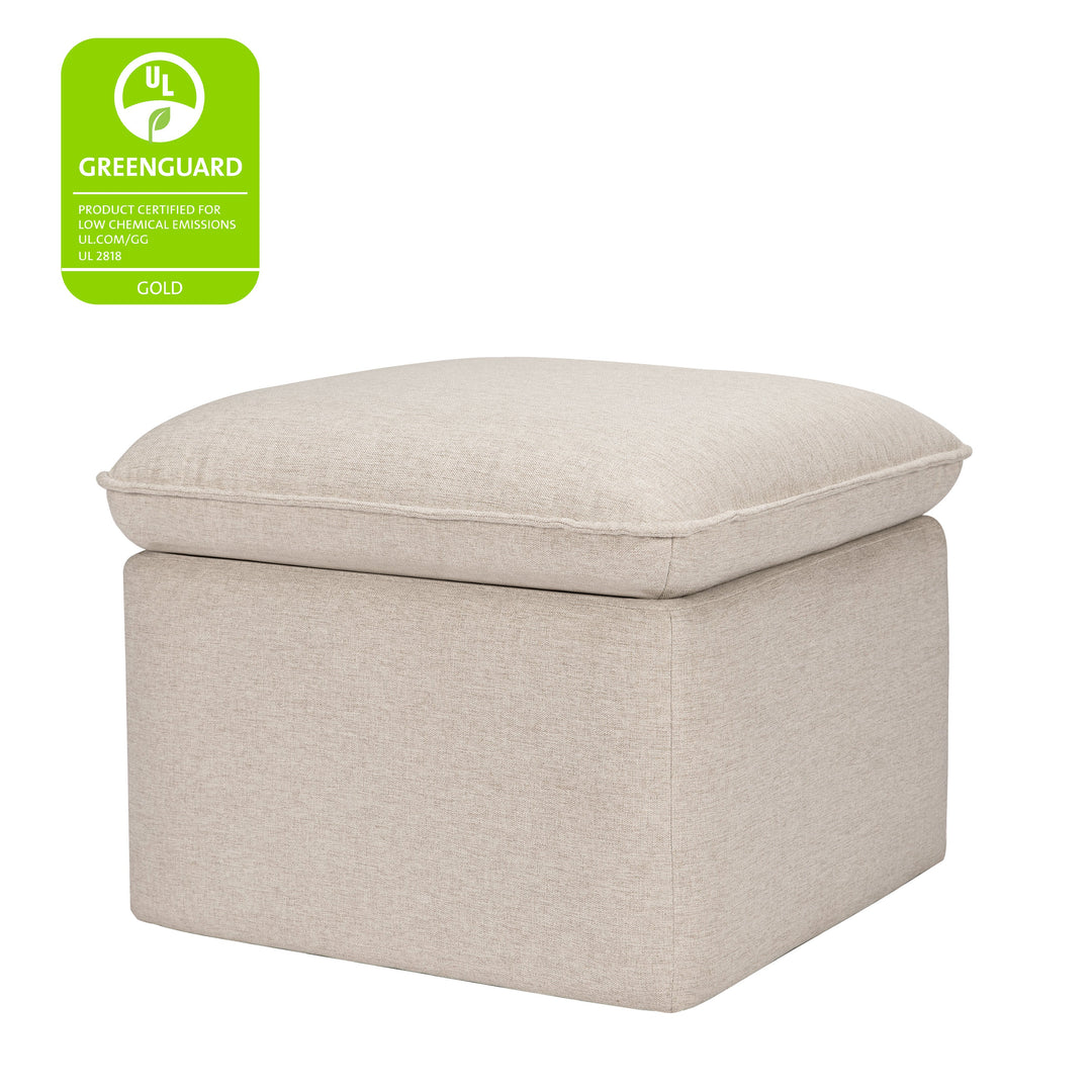 Babyletto Cali Storage Ottoman in Eco-Performance Fabric | Water Repellent & Stain Resistant
