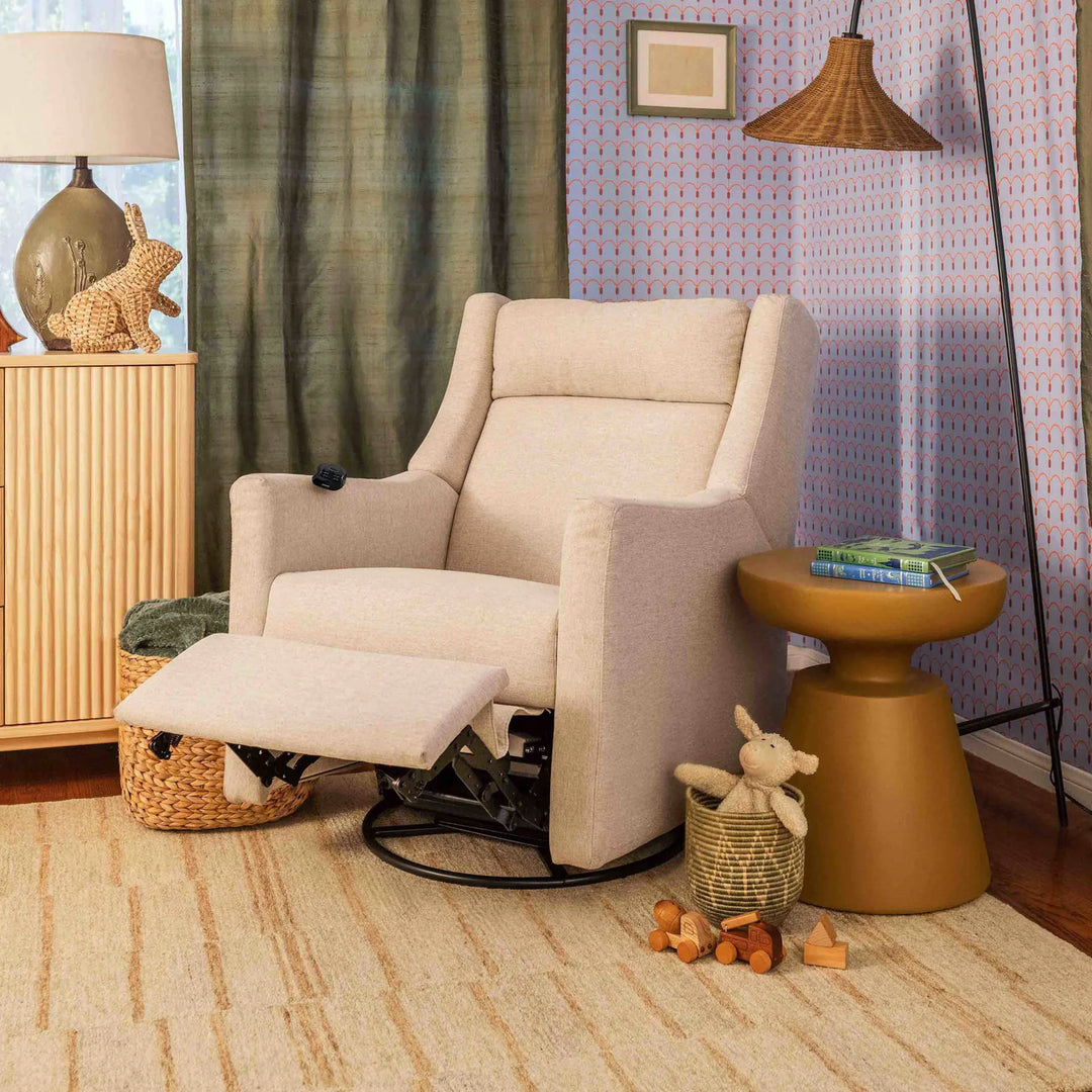BabyLetto Kiwi Deluxe Power Recliner and Swivel Glider with Heat and Massage