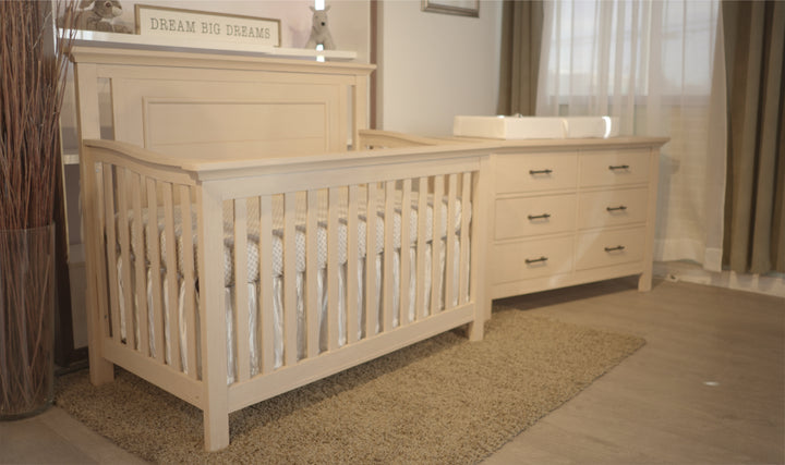 Pali Como Flat Top Crib and Double Dresser 2 Piece Set