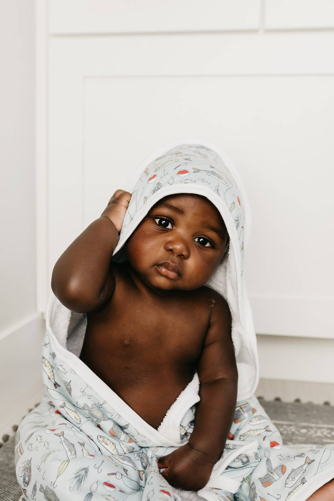 Copper Pearl Premium Knit Hooded Towel in Trout