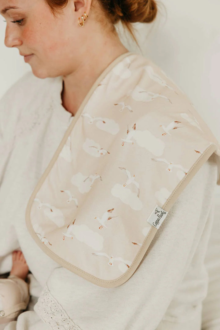 Copper Pearl Fischer Sailboat Burp Cloths