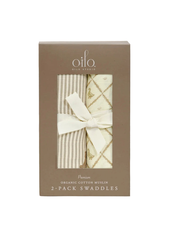 Oilo Muslin Swaddles Bear & Butter Yellow Duck