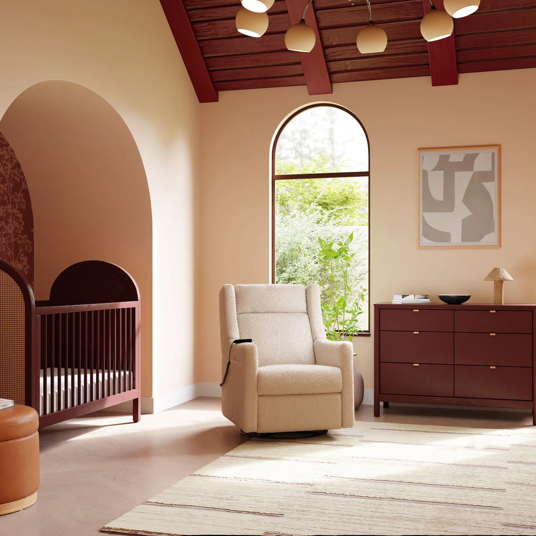 BabyLetto Kiwi Deluxe Power Recliner and Swivel Glider with Heat and Massage