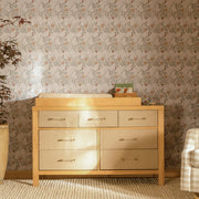 Namesake Eloise 7-Drawer Assembled Dresser in Honey and Performance Sand Eco-Weave