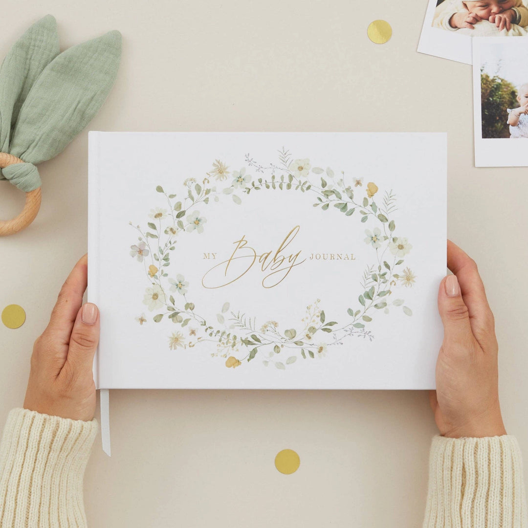 Blush and Gold My Baby Journal Newborn Keepsake Memory Book Gift