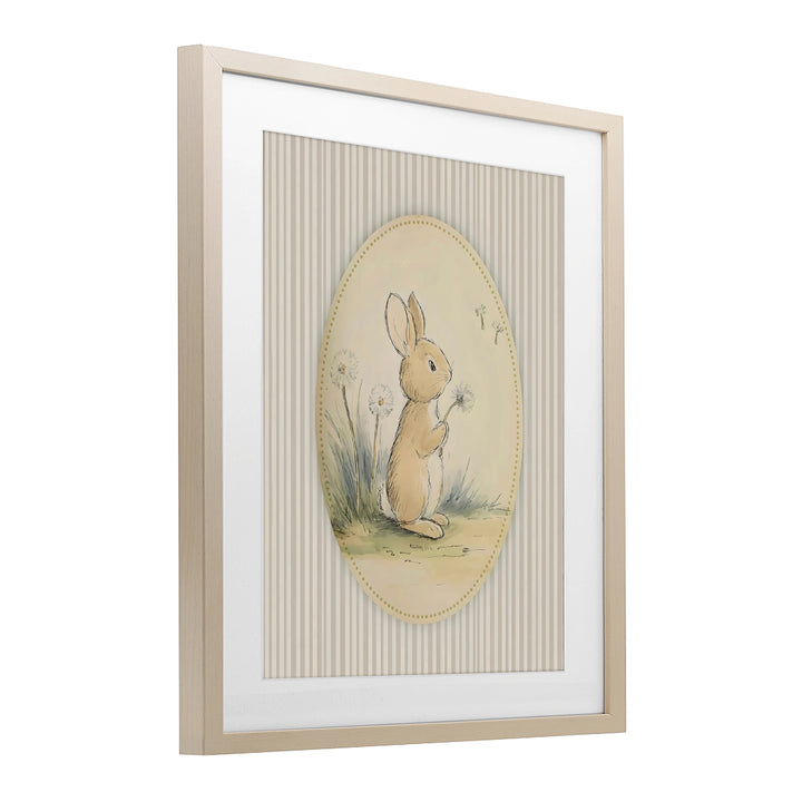 Dandelion Bunny Art Print Framed