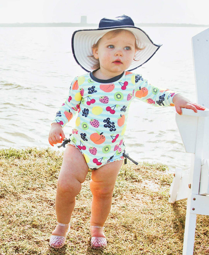 RuffleButts + RuggedButts Swim Hat - Navy