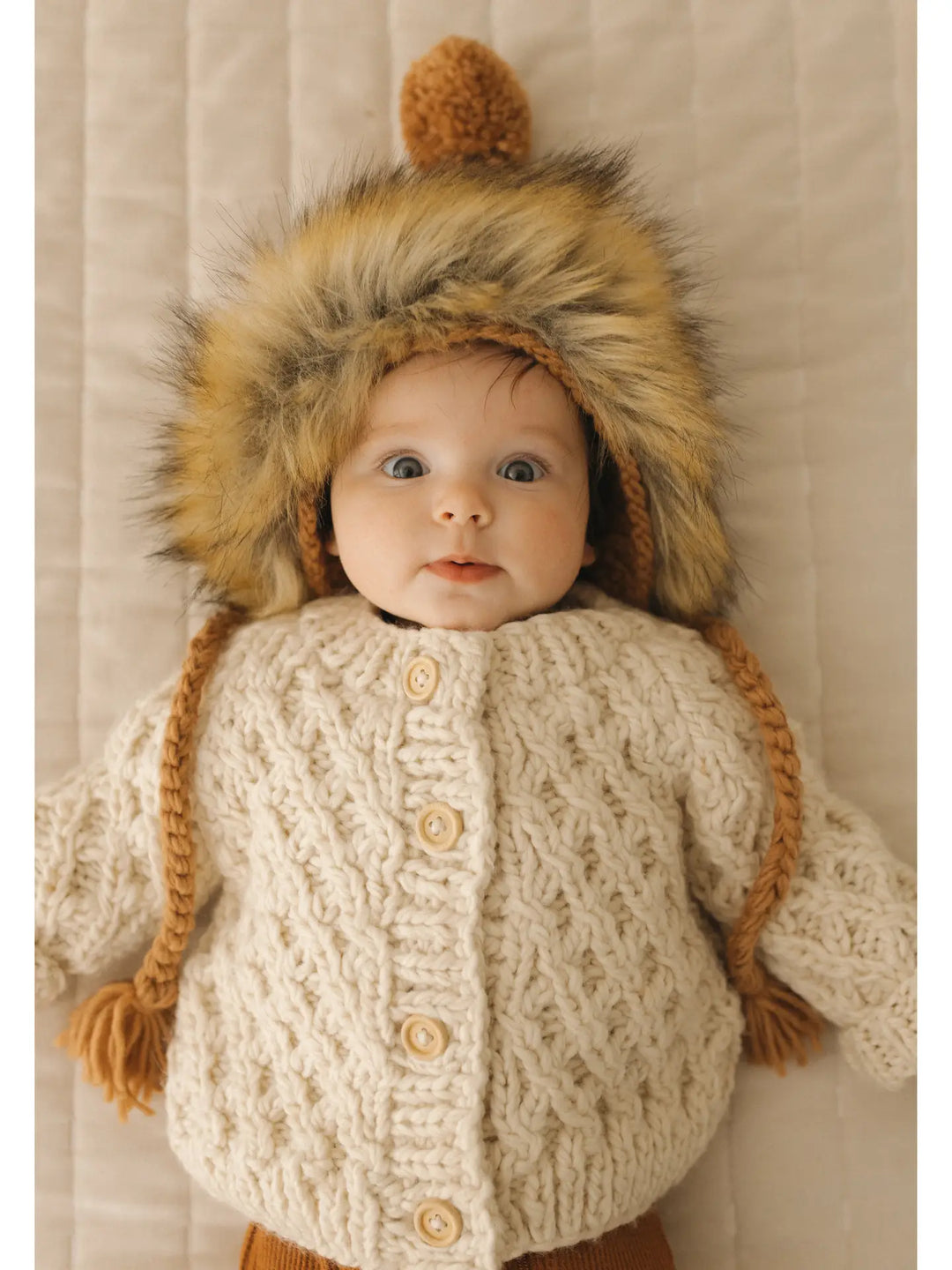 Huggalugs Pecan Fur Bonnet