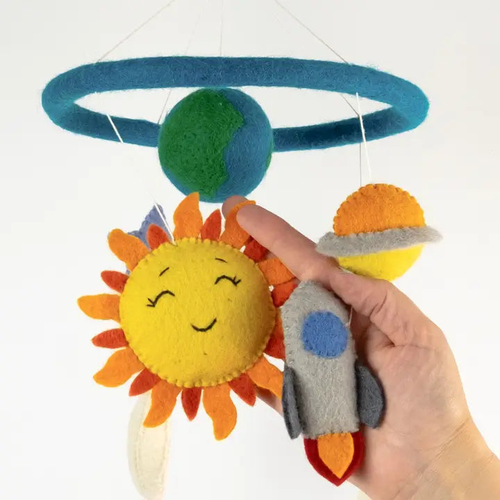 Planets and Space Felted Hanging Mobile