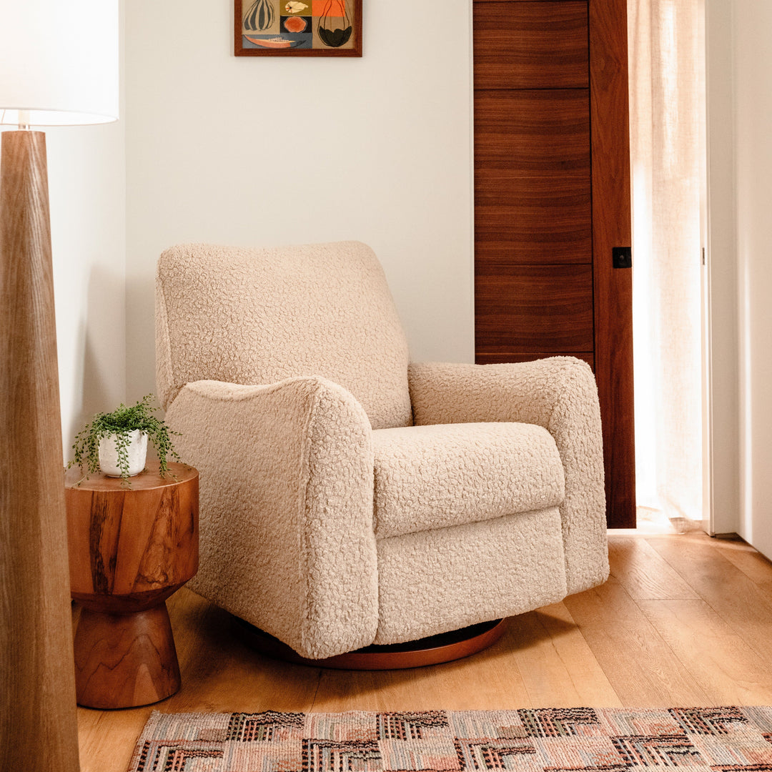 Babyletto Sunday Power Recliner and Swivel Glider in Shearling