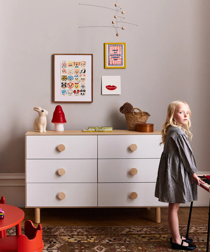Dot 6-Drawer Dresser - Oeuf