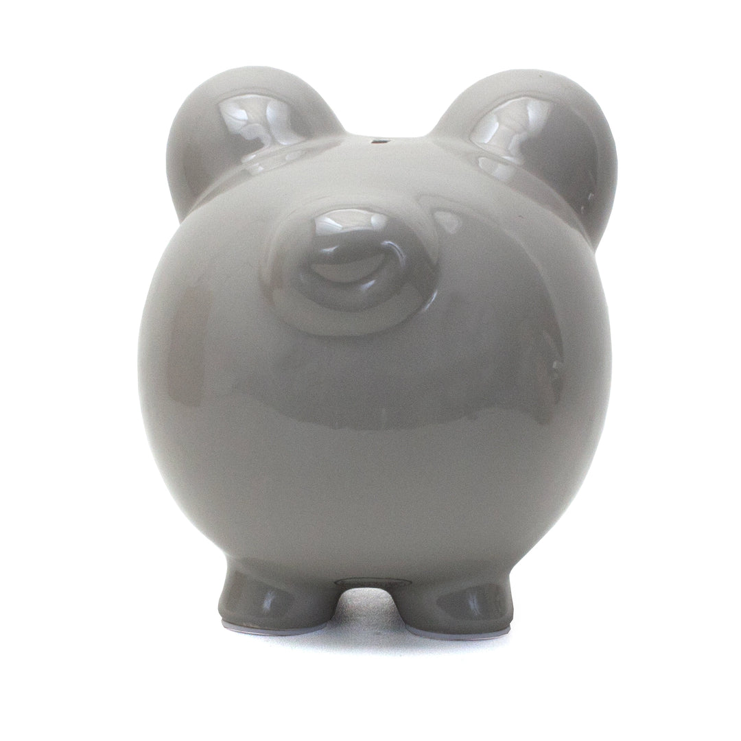 Gray Ceramic Big Ear Pig Bank