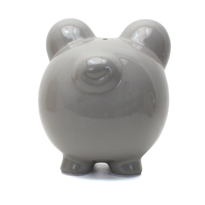 Gray Ceramic Big Ear Pig Bank