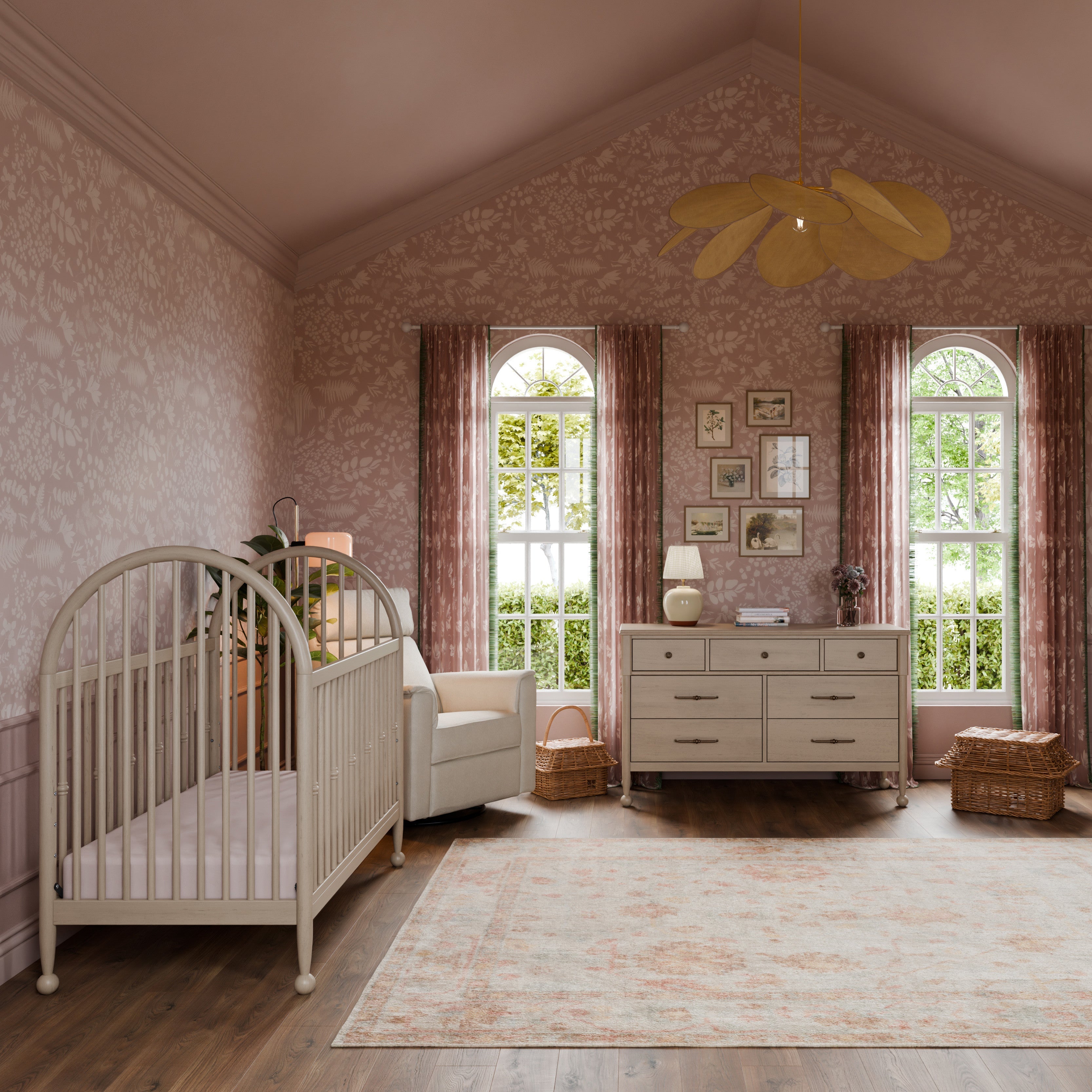 Namesake Alouette 3-in-1 Convertible Spindle Crib – Baby Grand