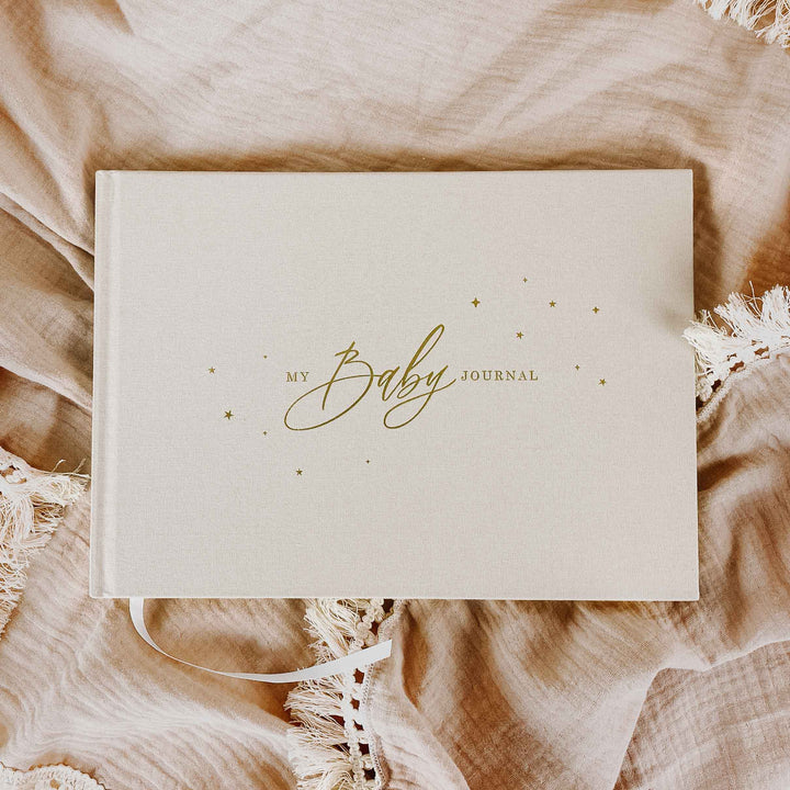 Blush and Gold My Baby Journal Newborn Keepsake Memory Book Gift