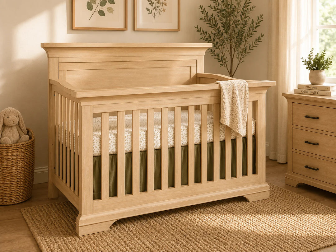Pali Genova Convertible Crib with Base - Sandstone
