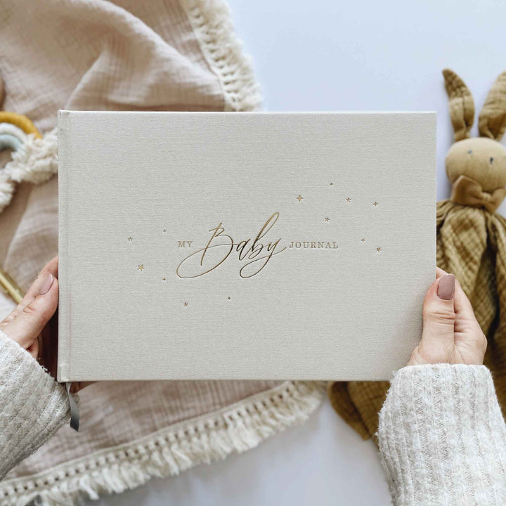 Blush and Gold My Baby Journal Newborn Keepsake Memory Book Gift