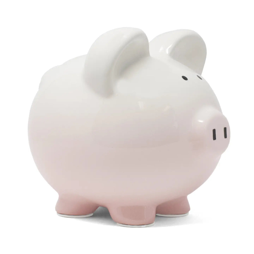 Ombre Ceramic Big Ear Pink Ombre Pig Bank