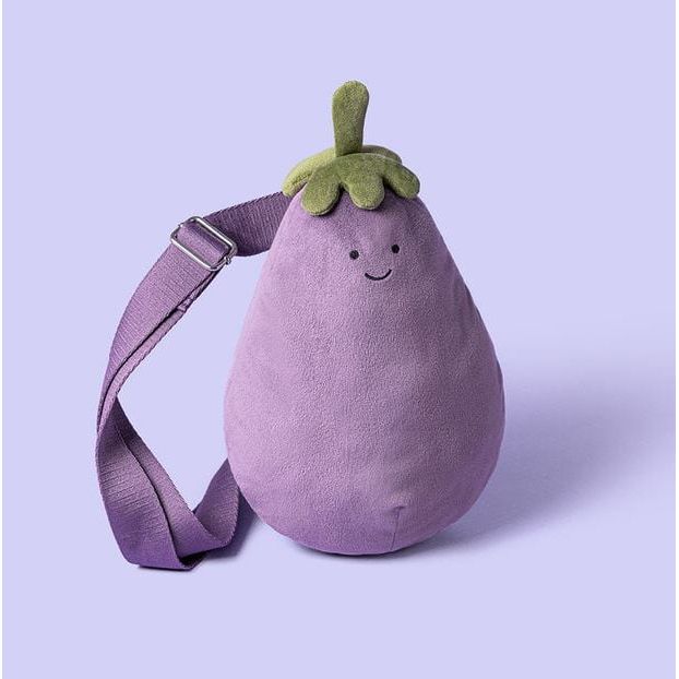 Jellycat Amuseables Eggplant Aubergine Bum Bag