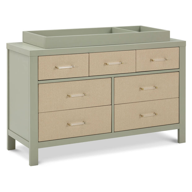 Namesake Eloise 7-Drawer Dresser in Sage and Performance Sand Eco-Weave