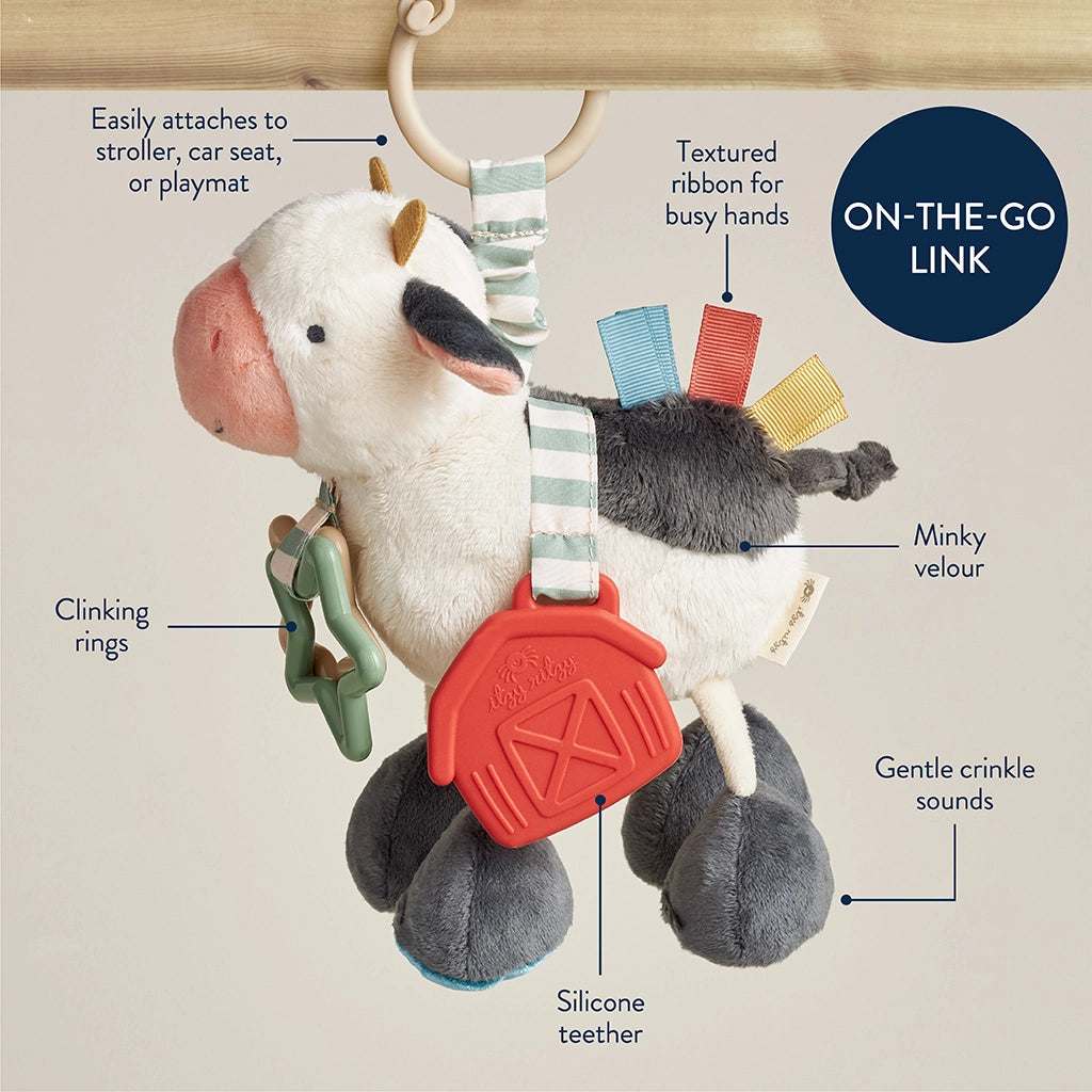 Cow Itzy Friends Link & Love™ Activity Plush - Cow