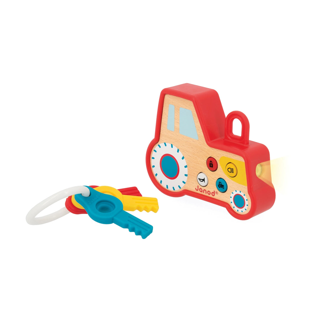 Janod Farm Sounds & Led Tractor Key Ring