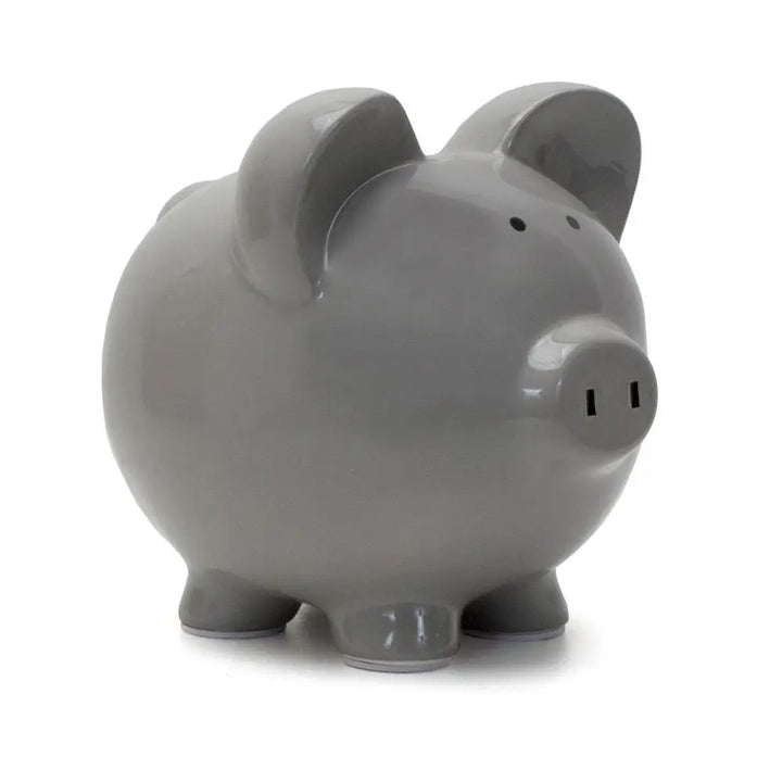 Gray Ceramic Big Ear Pig Bank