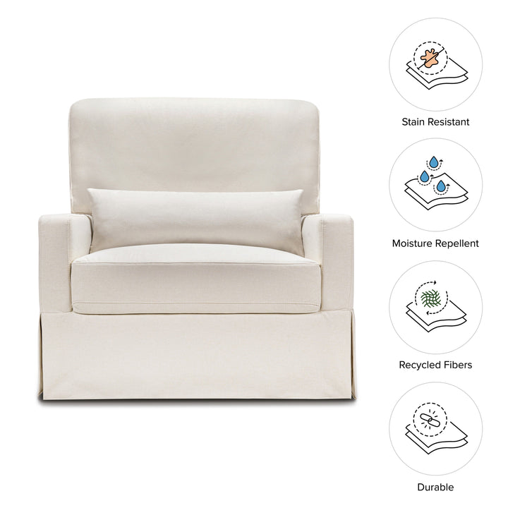 Namesake Crawford Pillowback Chair and a Half Comfort Swivel Glider
