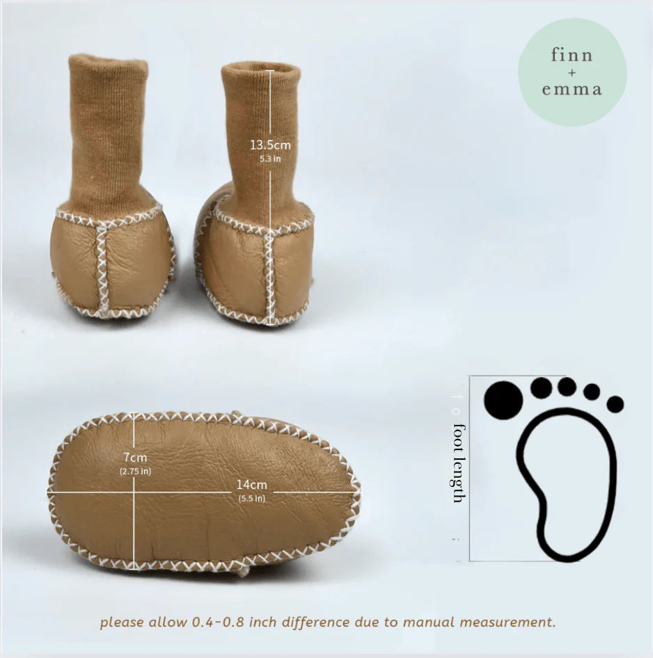 Finn + Emma Cozy Baby Booties (0-12M)