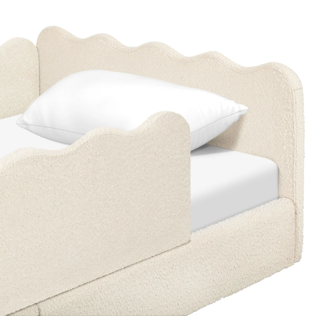 Babyletto Kids Rizo Montessori-Inspired Twin Bed in Performance Ivory Boucle
