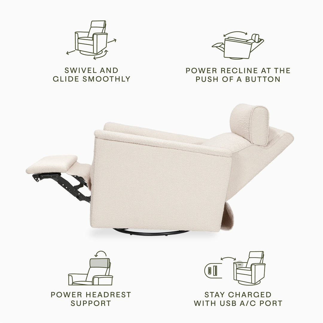 SALE! Monogram by Namesake Willa Power Recliner w/ Adjustable Headrest & Wood Base