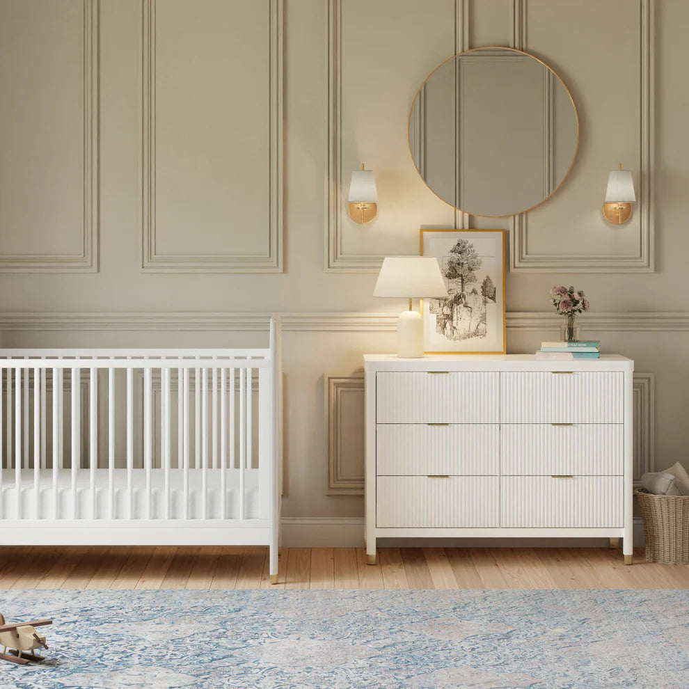 Namesake Brimsley Tambour Classic Crib & 6 Drawer Dresser