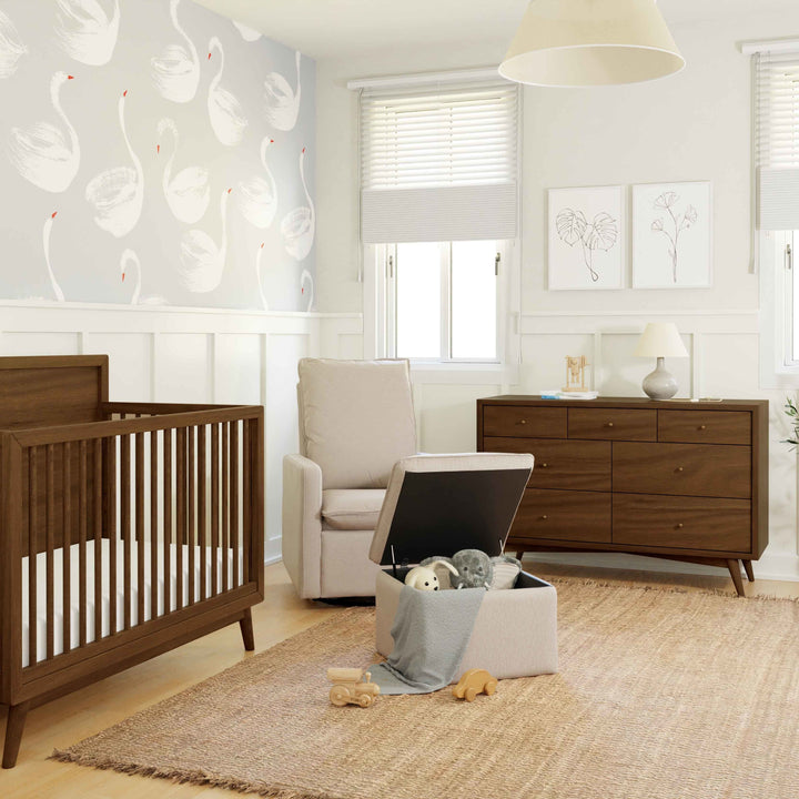 Babyletto Cali Storage Ottoman in Eco-Performance Fabric | Water Repellent & Stain Resistant