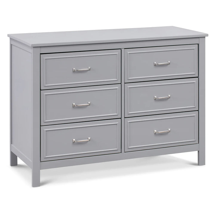 6 Drawer Double Dresser - Grey