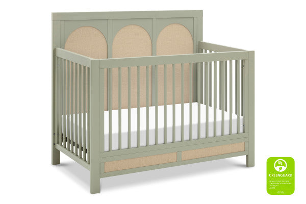 Namesake Eloise 4-in-1 Convertible Crib in French Sage and Performance Sand Eco-Weave