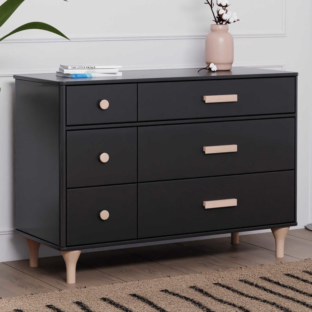 6 foot long dresser Series 555 Solid Wood Dresser with 6-Drawers 60"