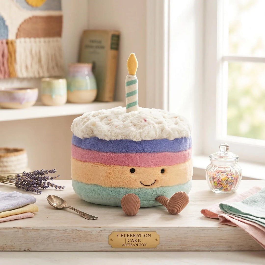 Jellycat Amuseables Rainbow Birthday Cake - Medium