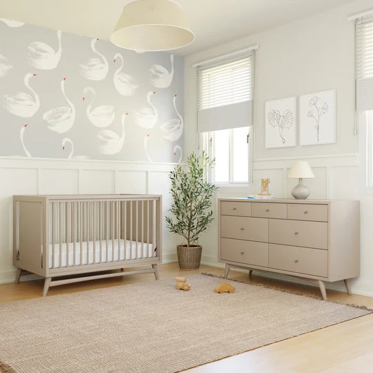 modern convertible crib with dresser Babyletto Peggy 3-in-1 Convertible Crib and Palma Dresser Baby Grand