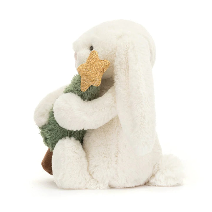 Jellycat Bashful Bunny w/Christmas Tree