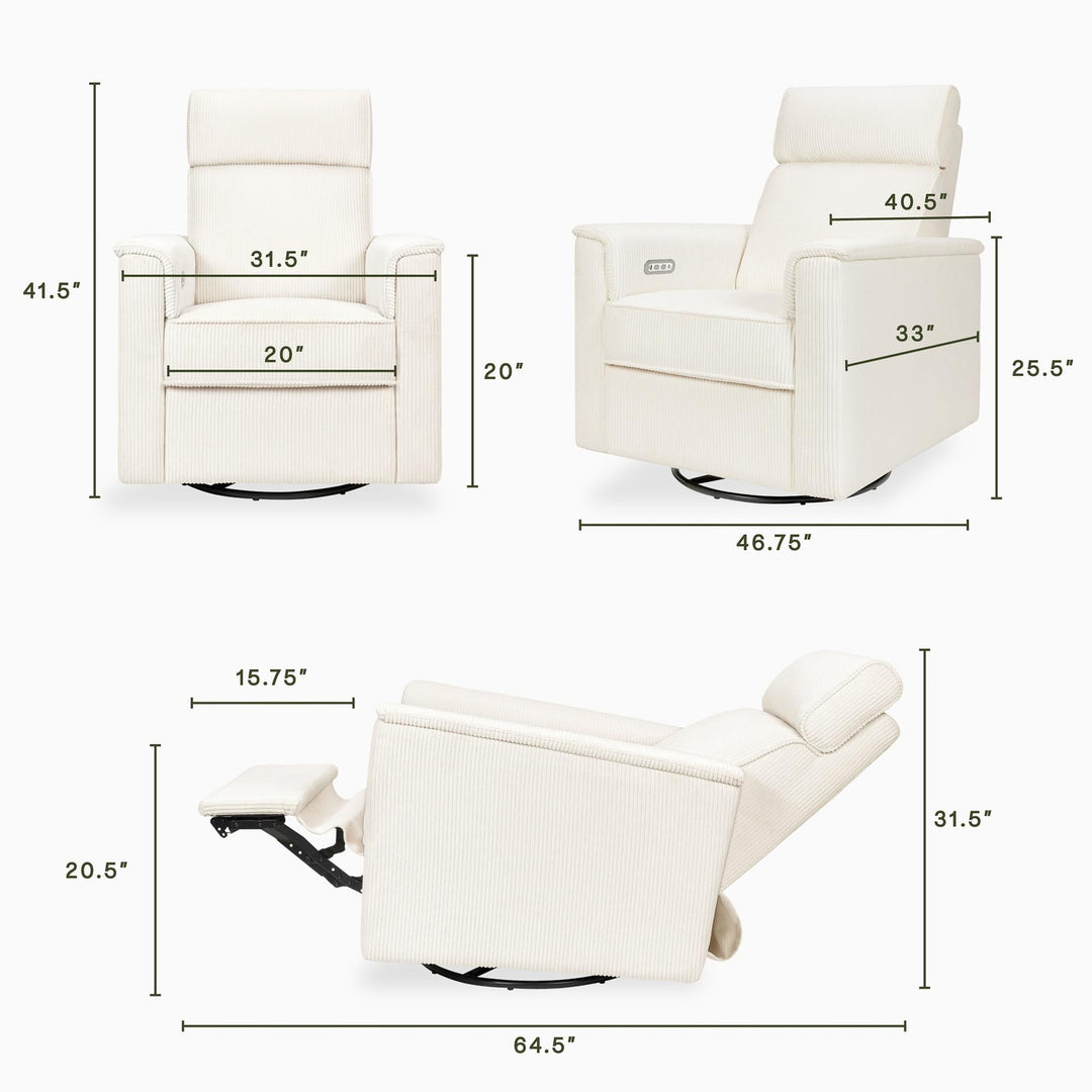 Namesake Willa Plus Power Glider Recliner w/Power Headrest